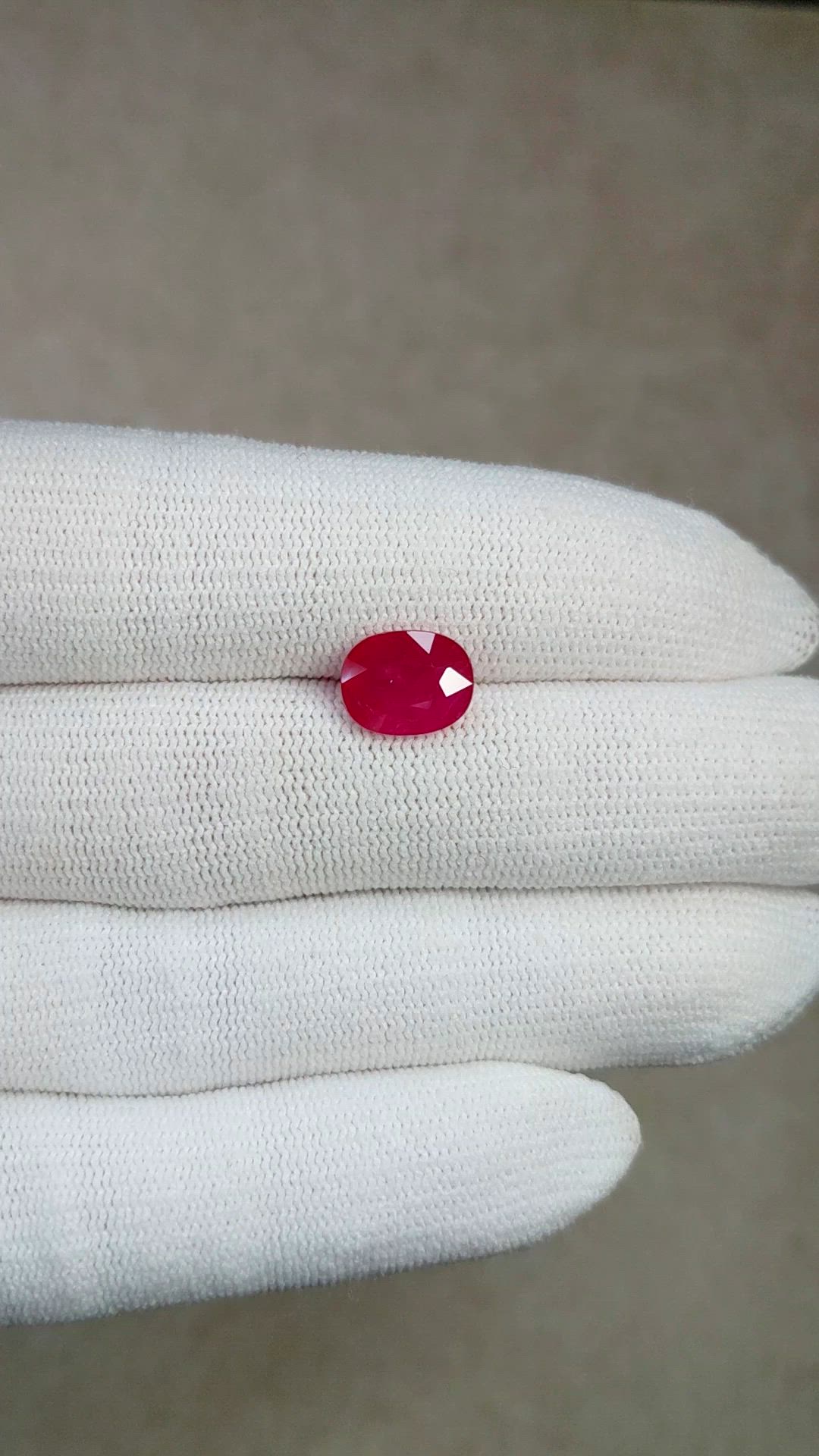 3.23 Ct. Pinkish Red Ruby from Mozambique Size Video