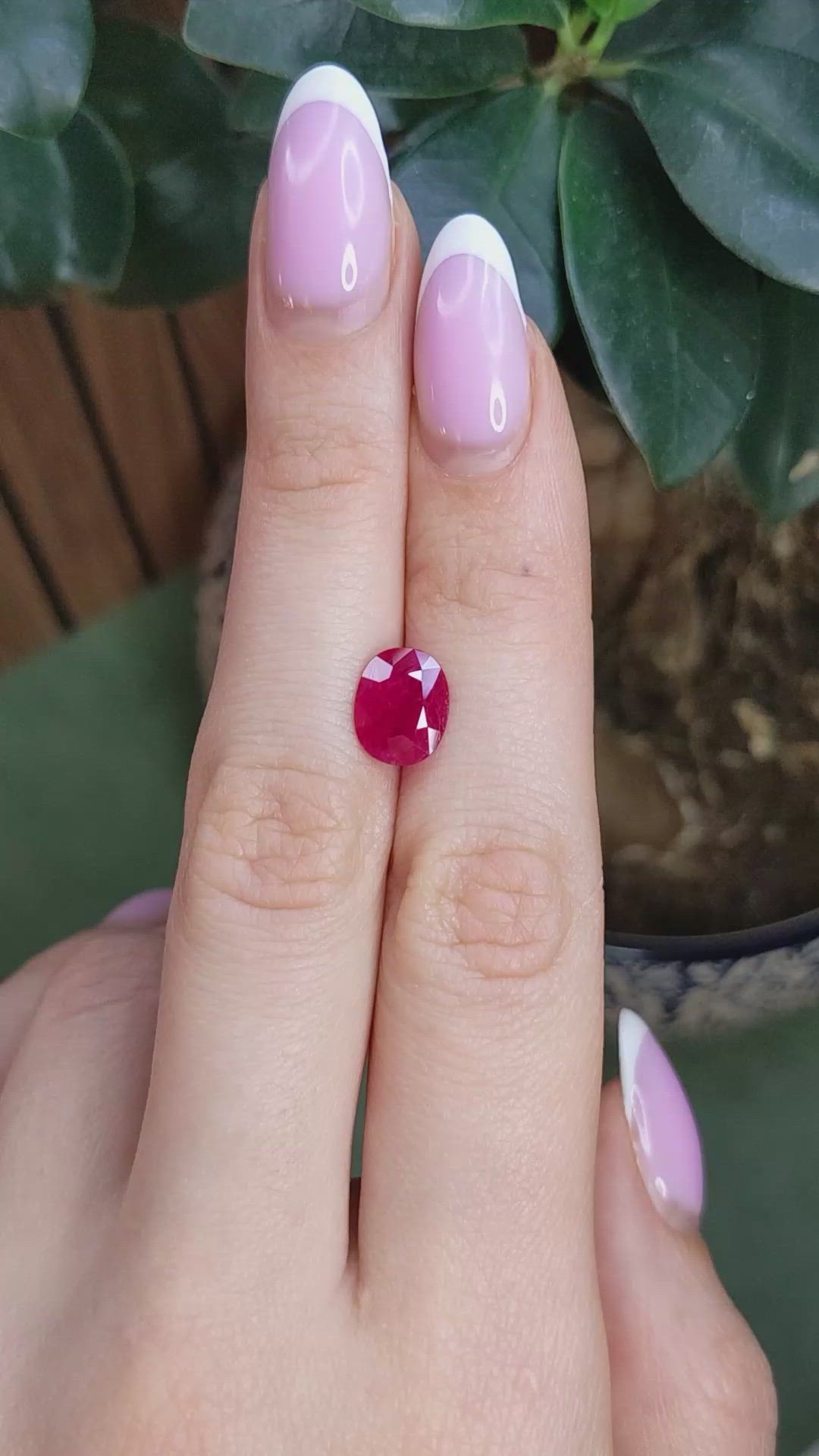 1.99 Ct. Pinkish Red Ruby from Mozambique Size Video