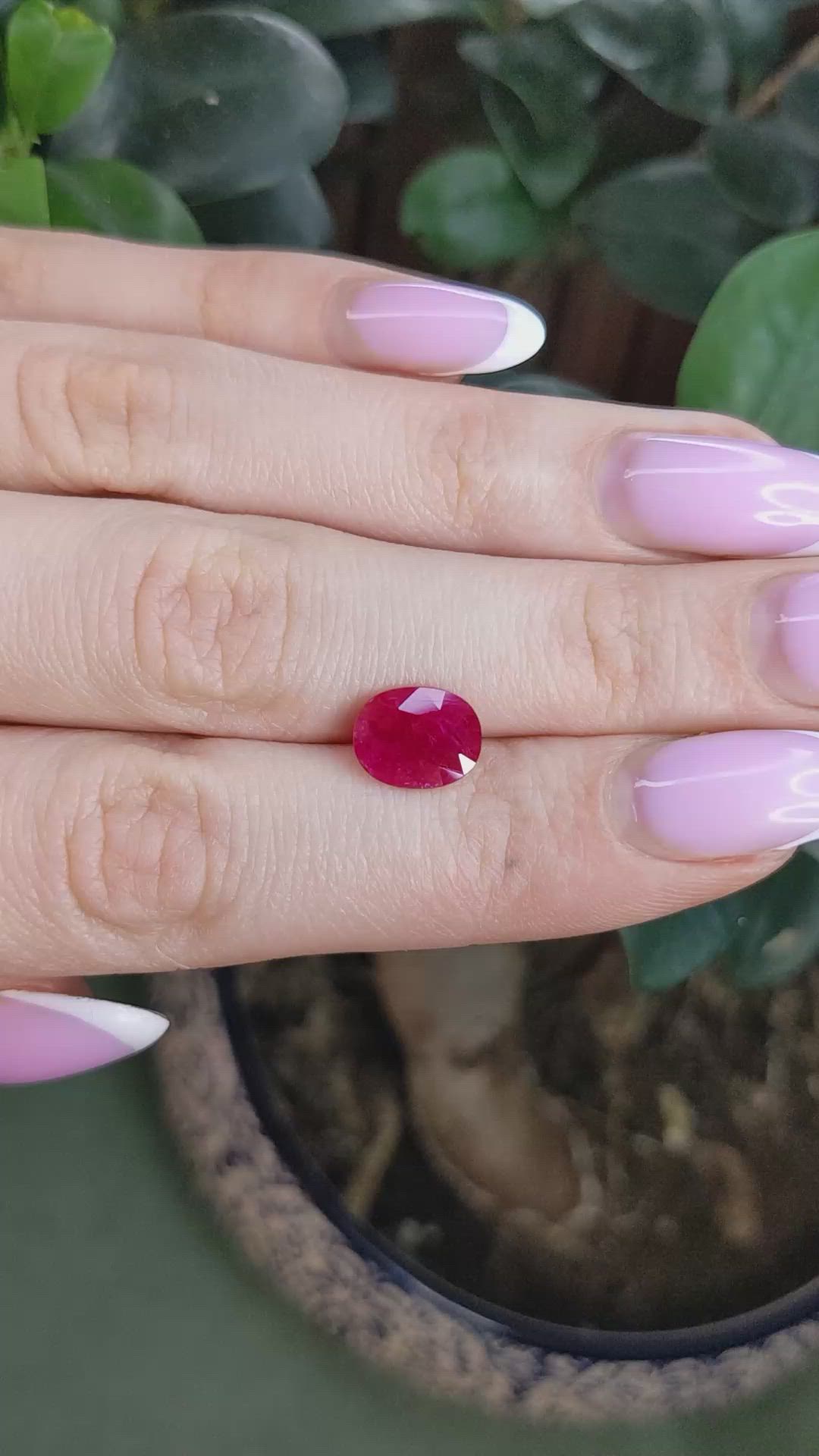 1.99 Ct. Pinkish Red Ruby from Mozambique Size Video