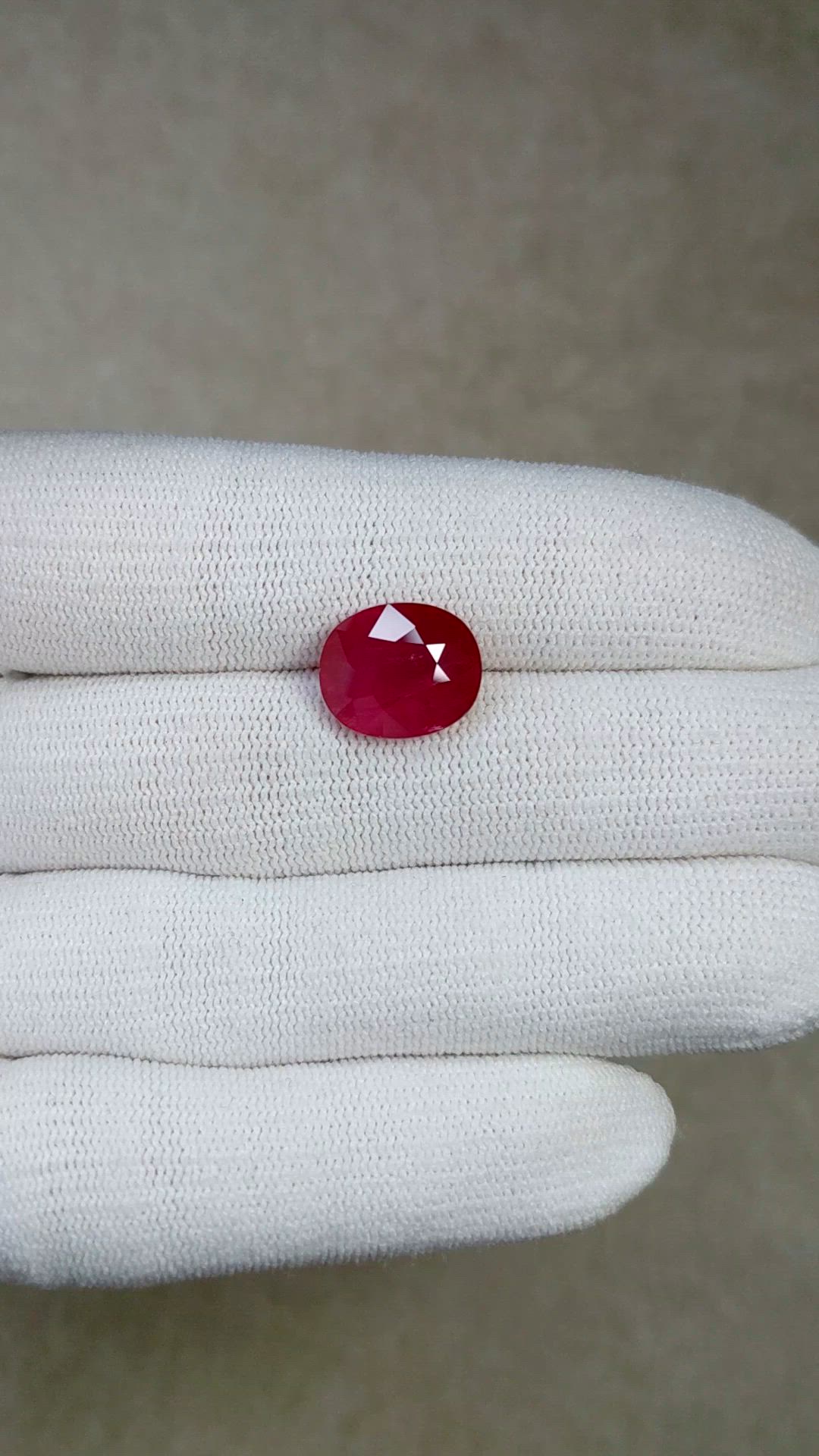 7.05 Ct. Ruby from Mozambique Size Video