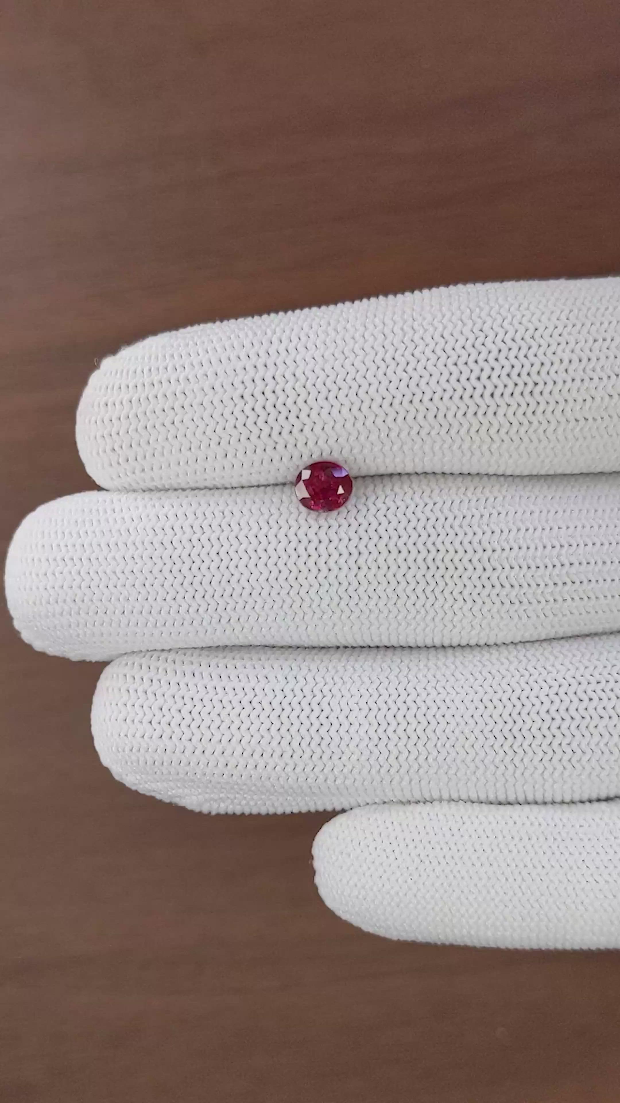 1.09 Ct. Ruby from Madagascar Size Video