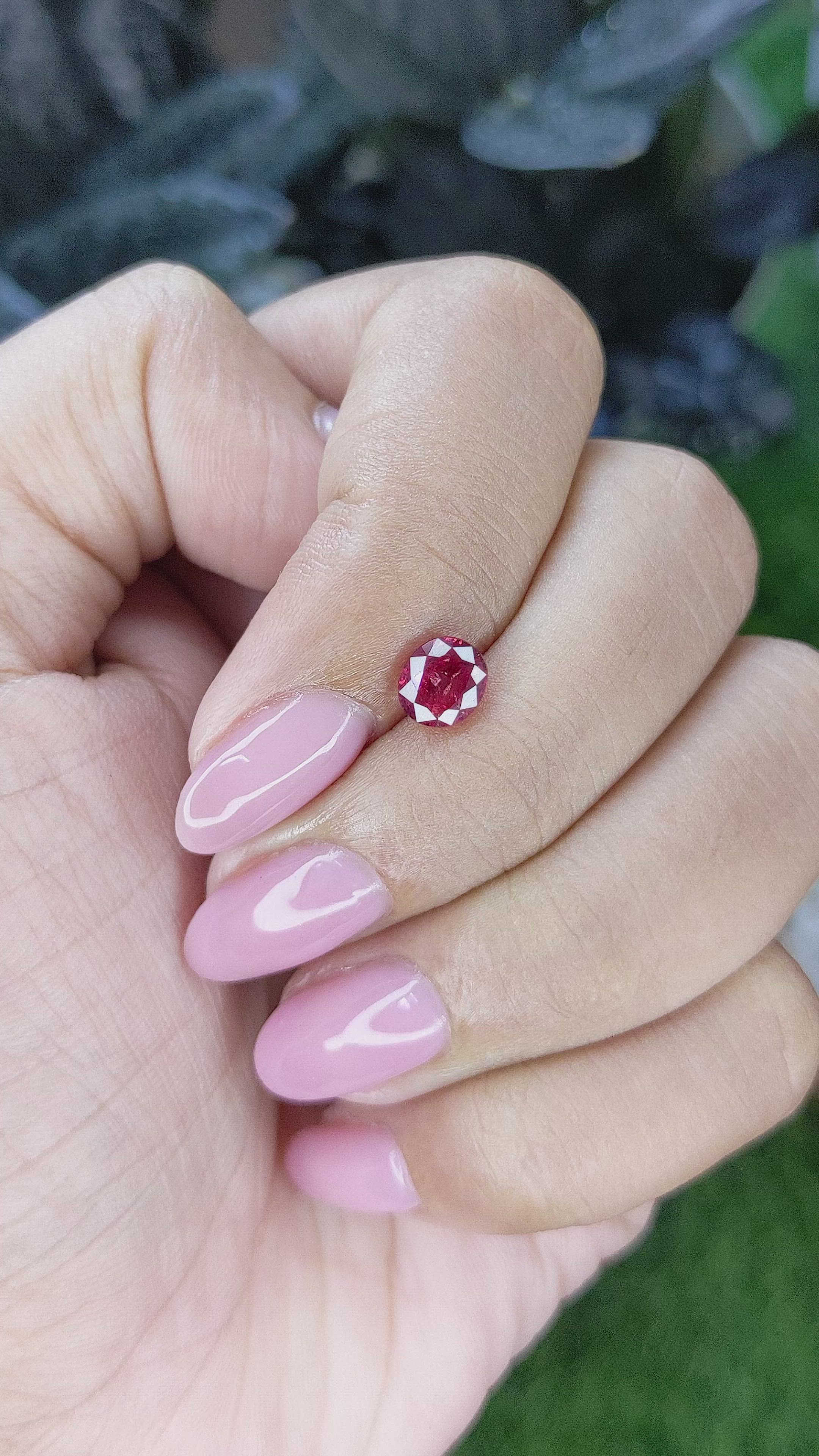 1.04 Ct. Pinkish Red Ruby from Madagascar Size Video