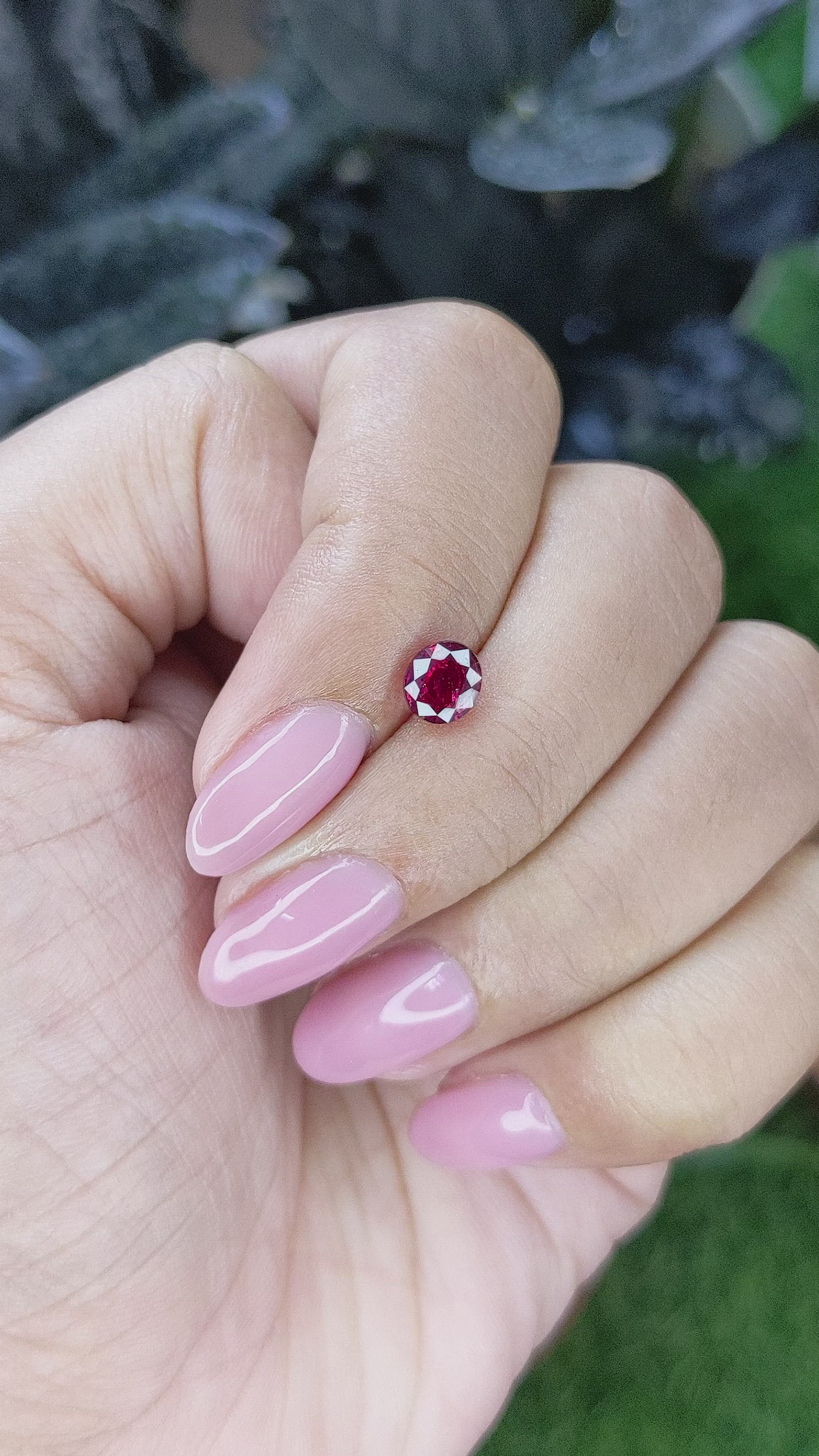 1.00 Ct. Pinkish Red Ruby from Madagascar Size Video