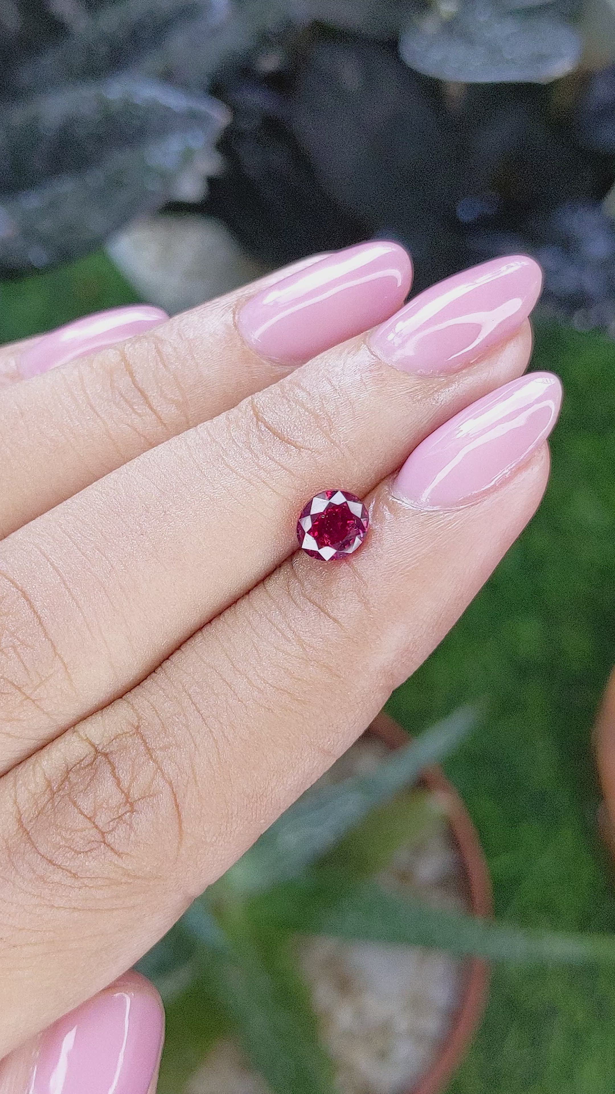 1.00 Ct. Pinkish Red Ruby from Madagascar Size Video