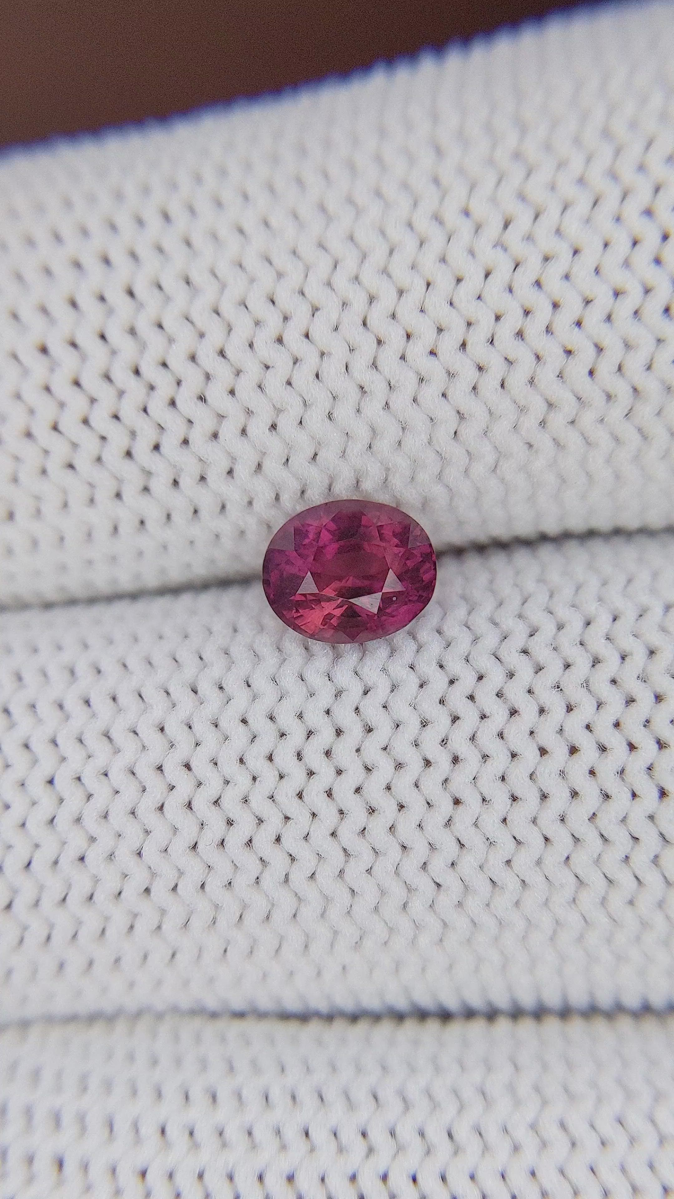 1.18 Ct. Pinkish Red Ruby from Madagascar Size Video