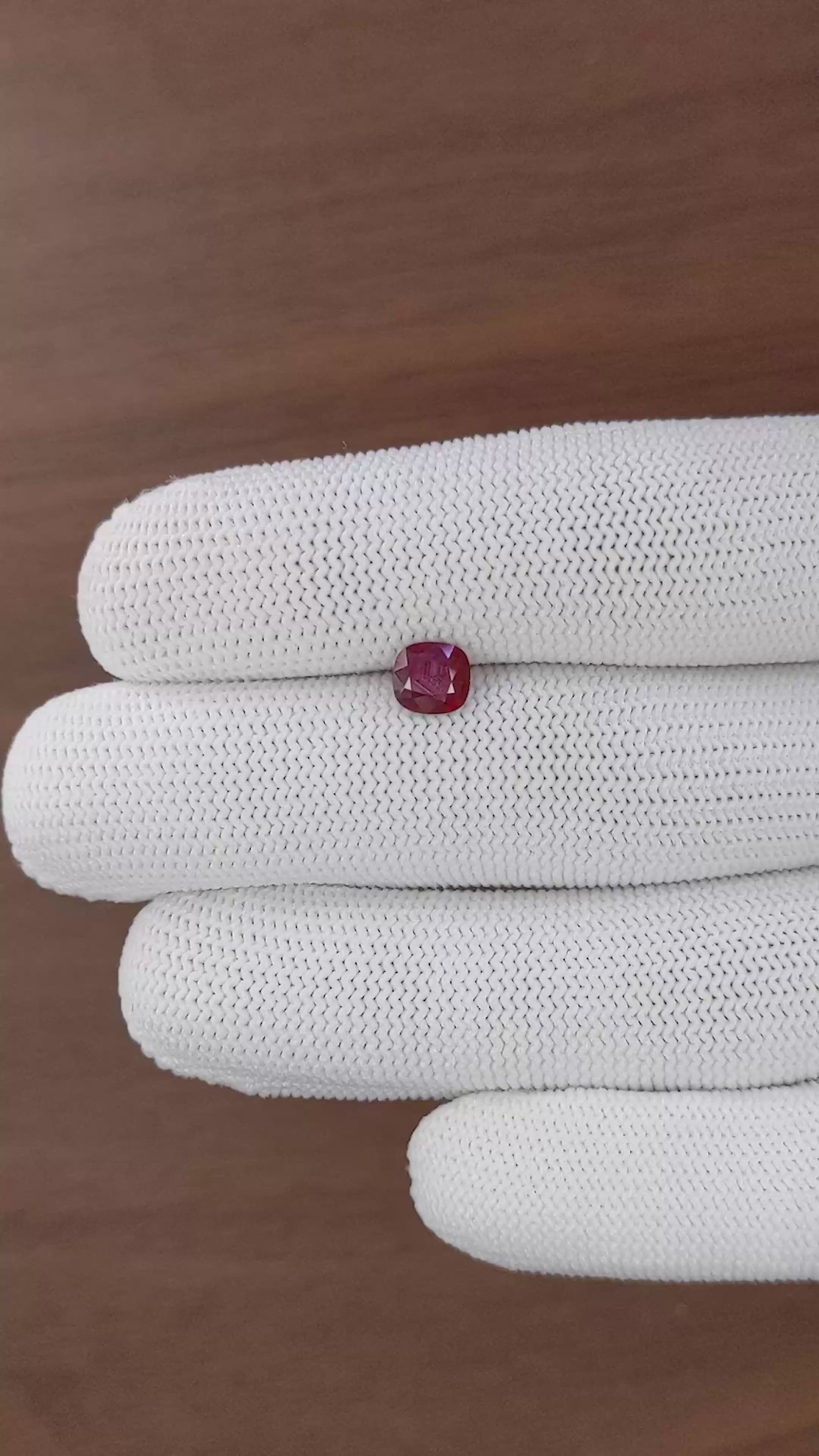 0.86 Ct. Ruby from Madagascar Size Video