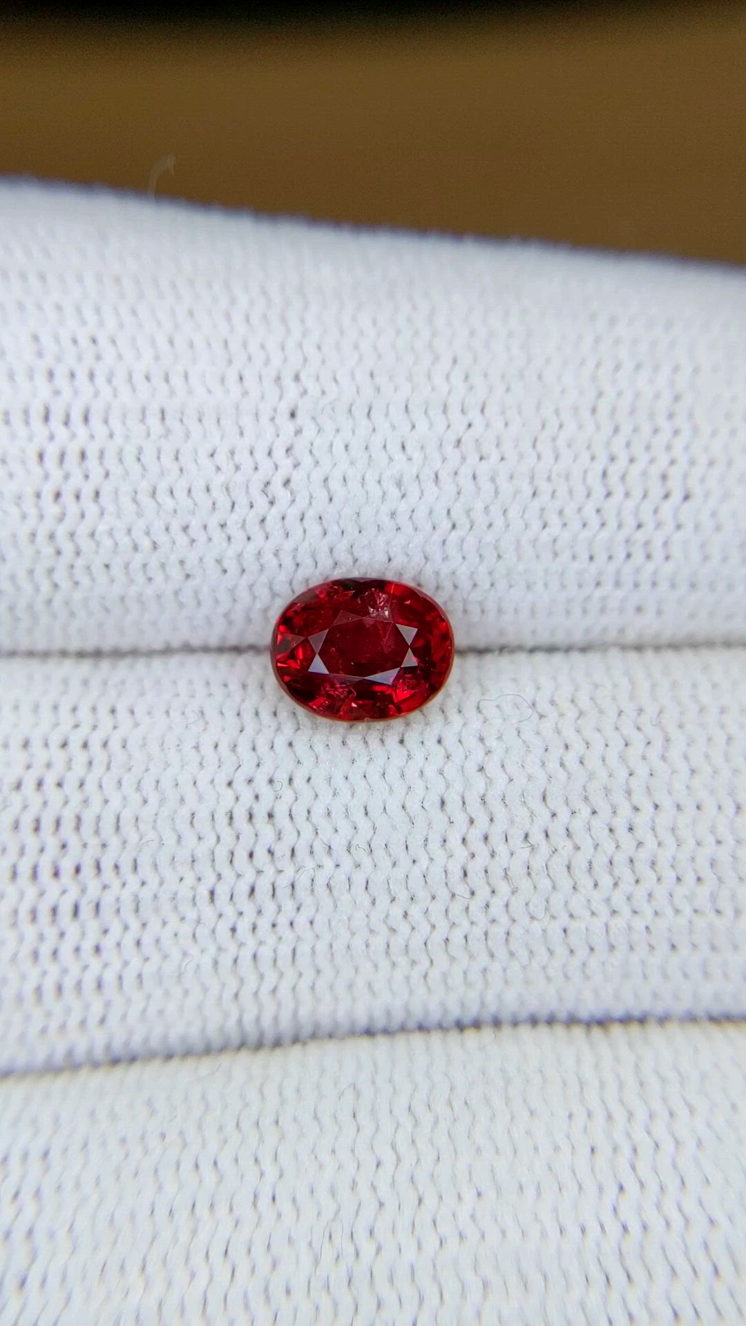 1.73 Ct. Ruby from Mozambique Size Video
