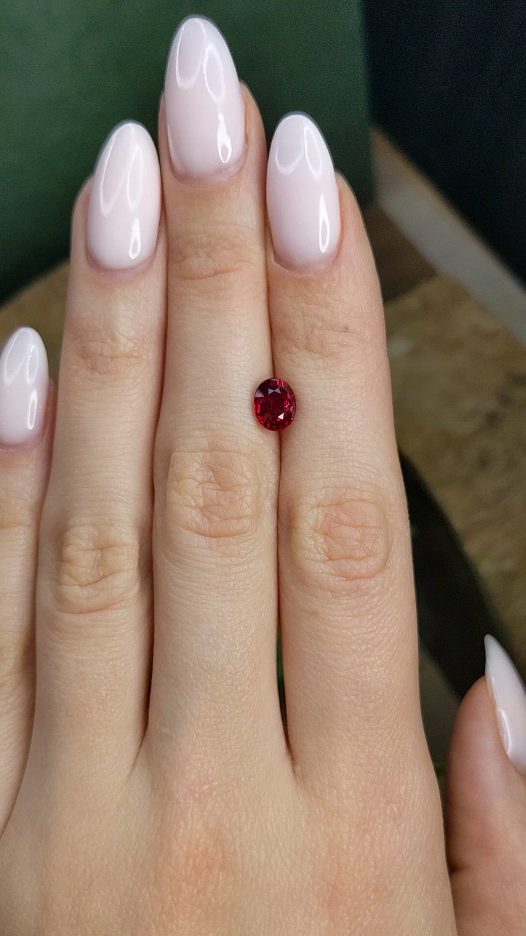 1.73 Ct. Ruby from Mozambique Size Video