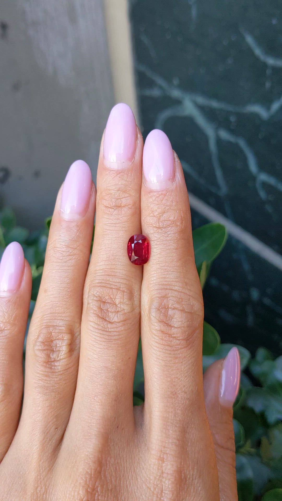 2.03 Ct. Ruby from Mozambique Size Video
