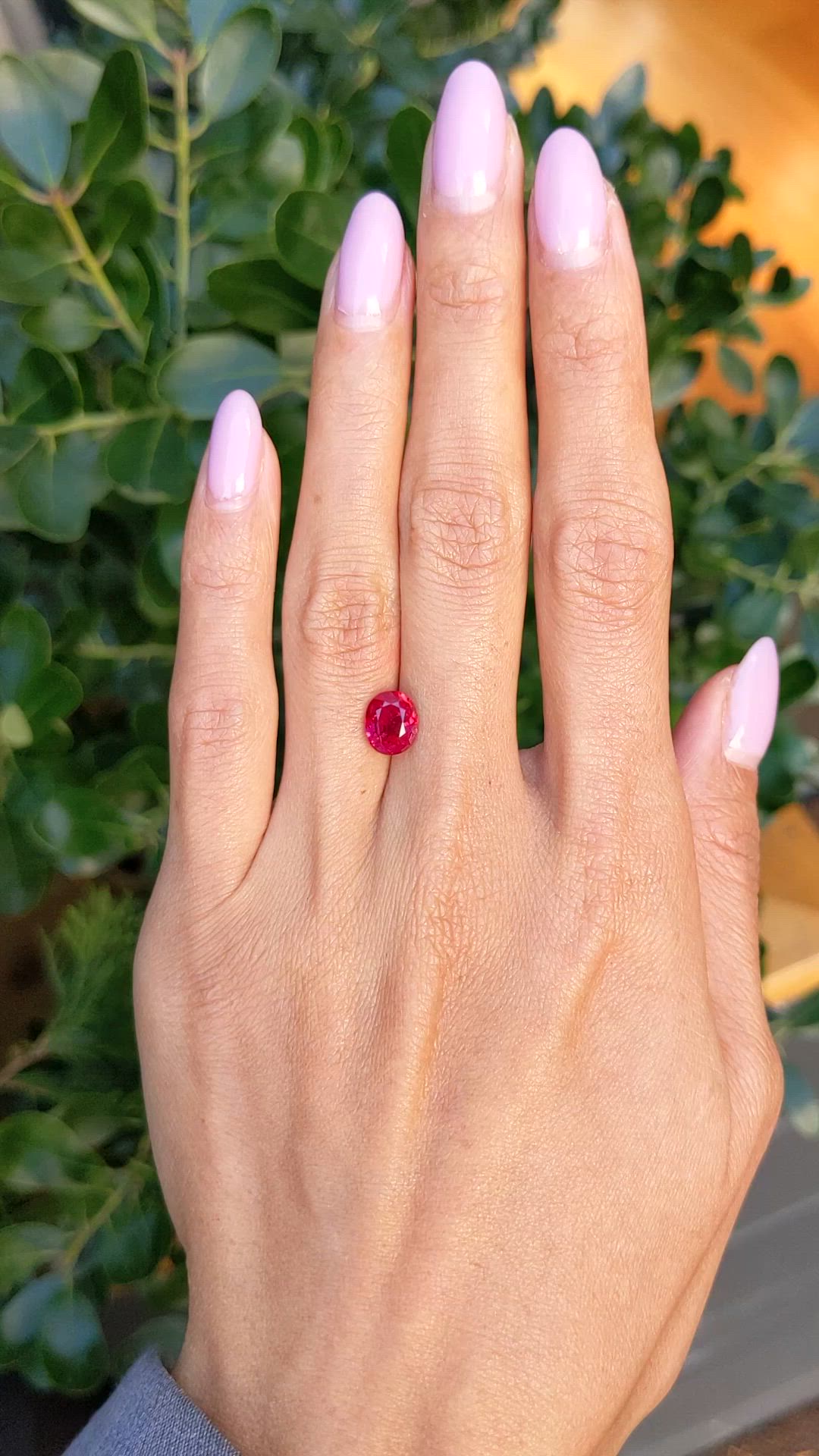 2.35 Ct. Ruby from Mozambique Size Video