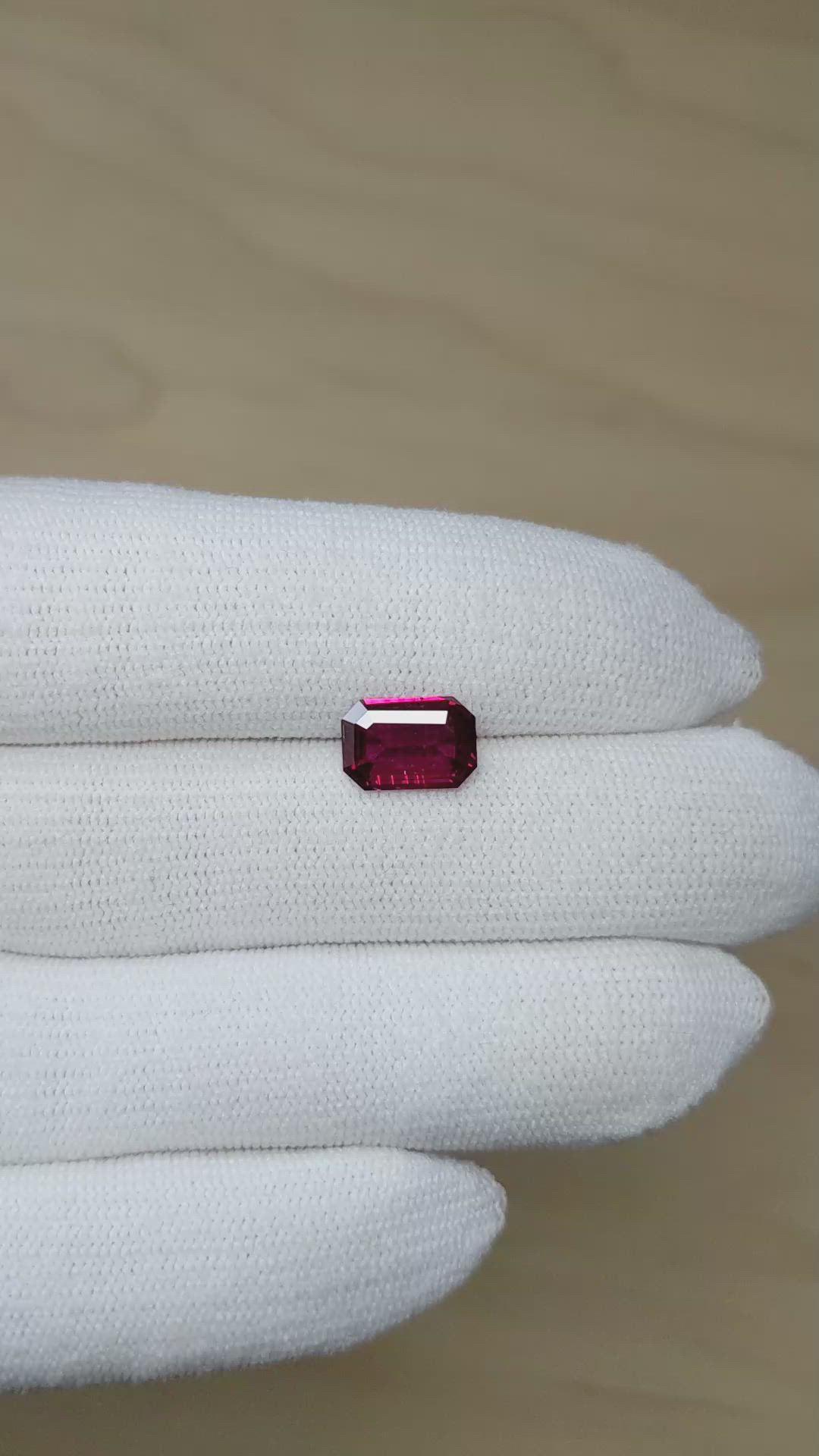 2.43 Ct. Ruby from Mozambique Size Video