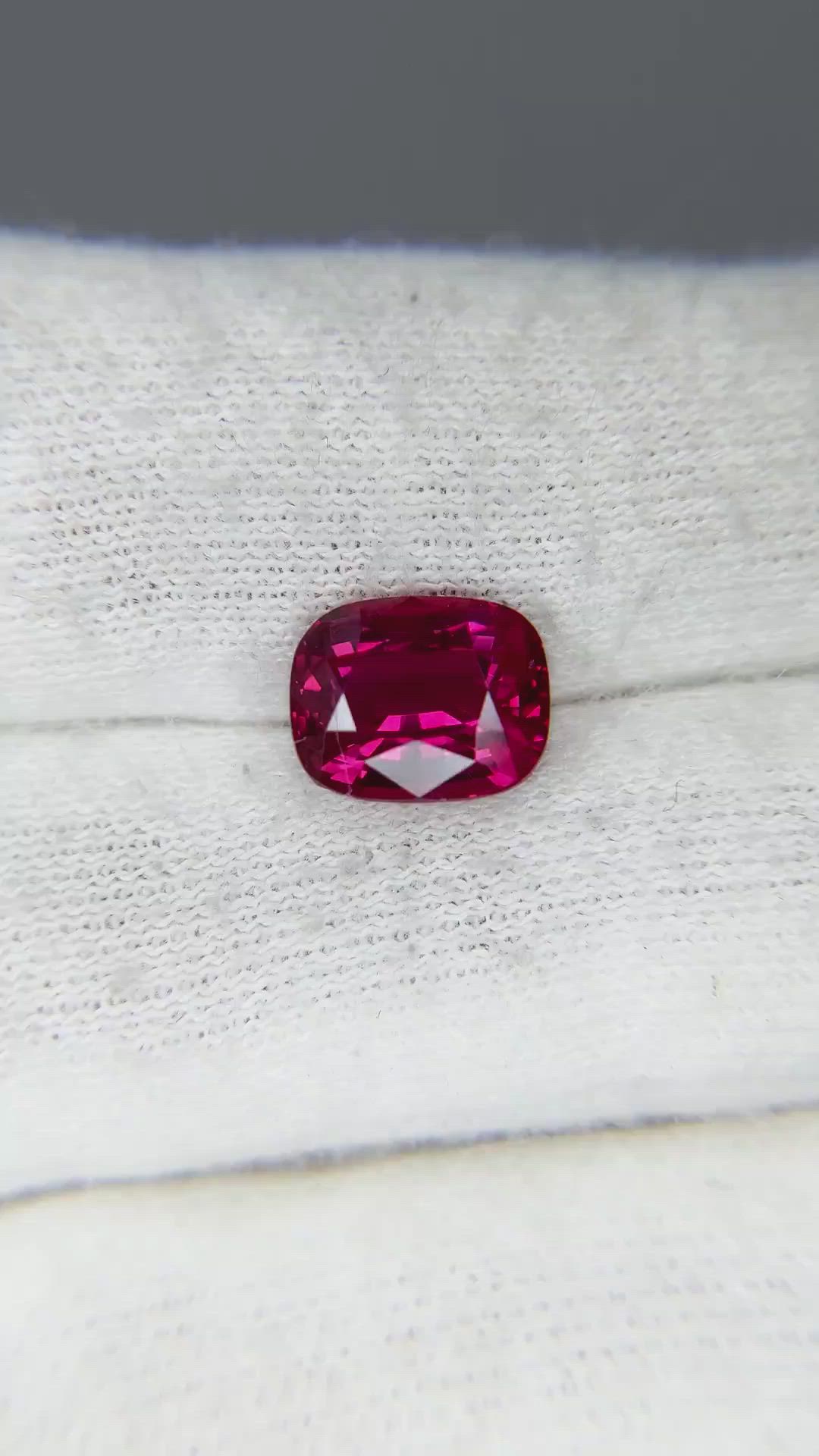3.03 Ct. Ruby from Mozambique Size Video