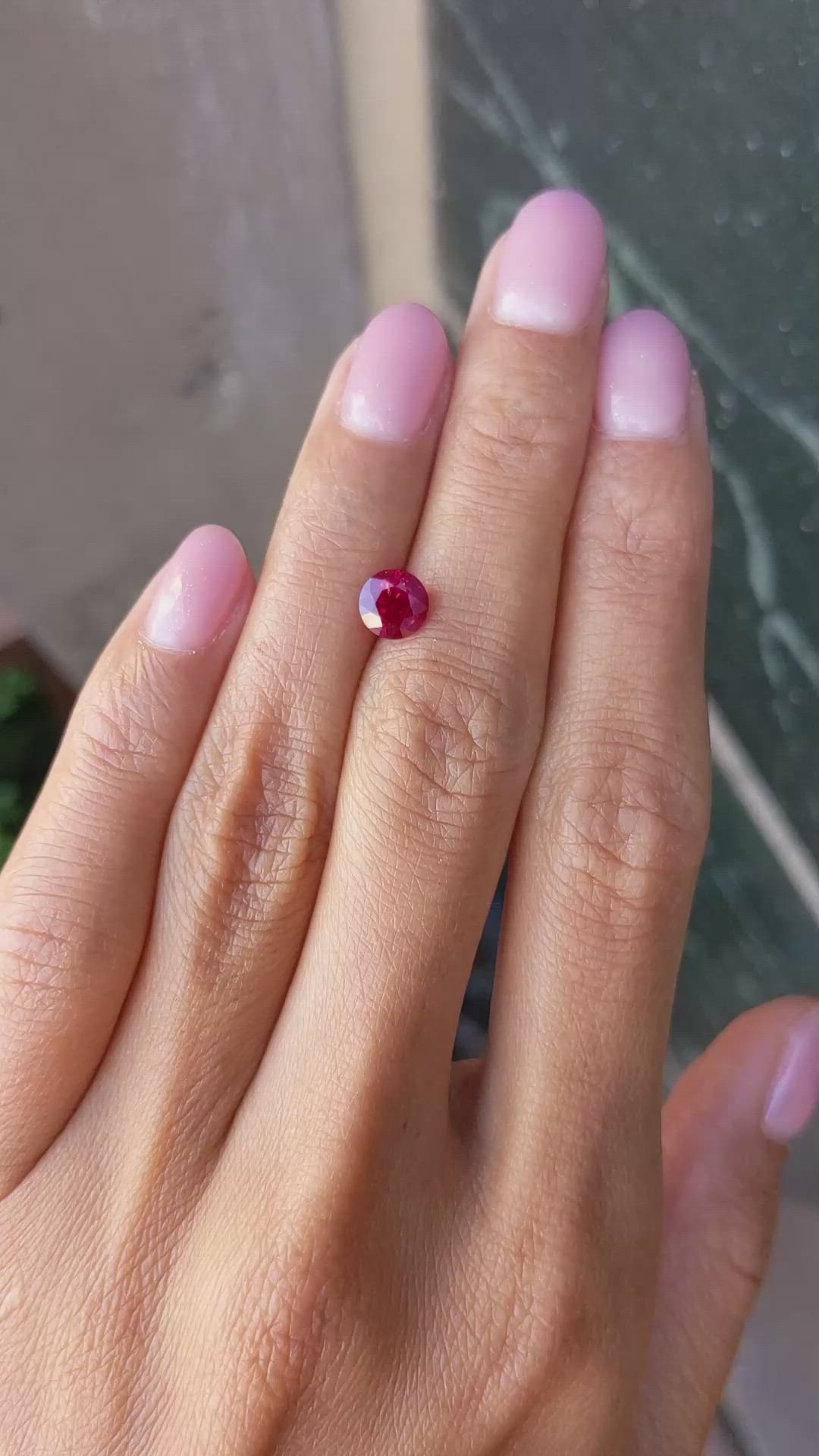 1.51 Ct. Ruby from Burma (Myanmar) Size Video