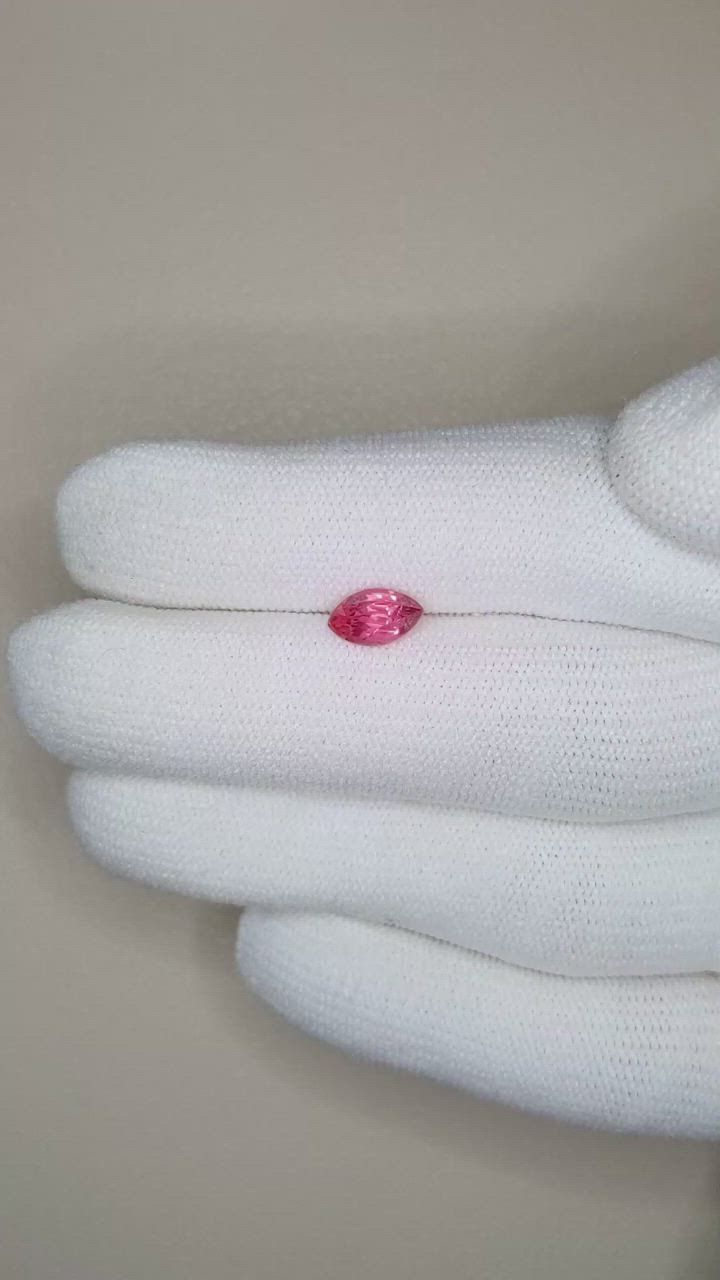 0.94 Ct. Reddish Pink Ruby from Mozambique Size Video