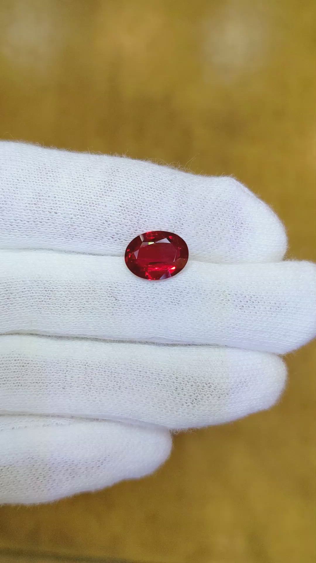 2.61 Ct. Ruby from Mozambique Size Video