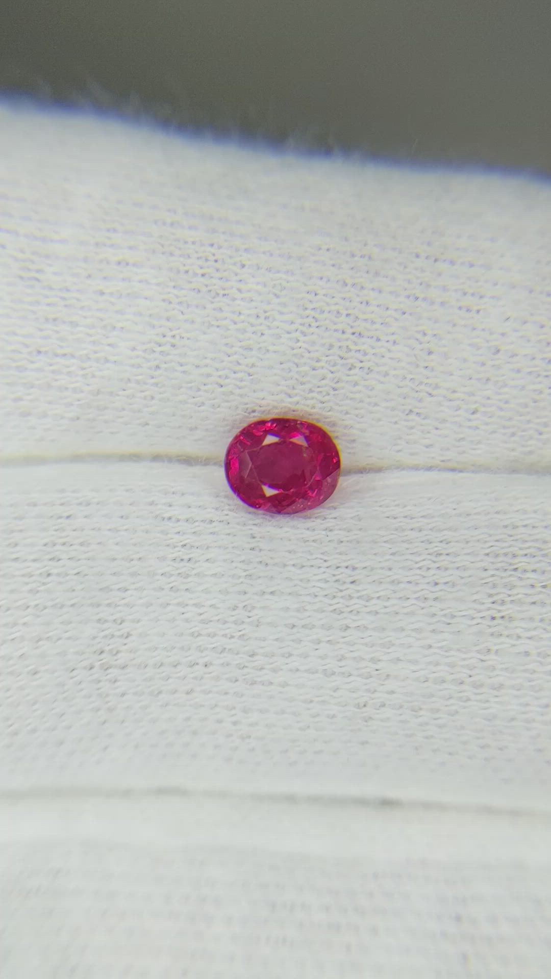 0.81 Ct. Ruby from Burma (Myanmar) Size Video